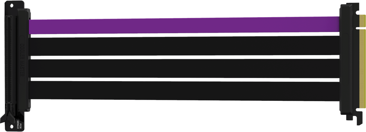 Cooler Master MasterAccessory Riser Cable PCIe 4.0 x16 - 300mm, Zwart Cooler Master MasterAccessory Riser Cable PCIe 4.0 x16 - 300mm, Zwart